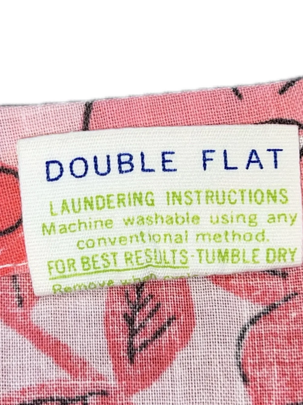 🔴Vintage Pink Floral Bedding Flat Sheet Fits Double/Full